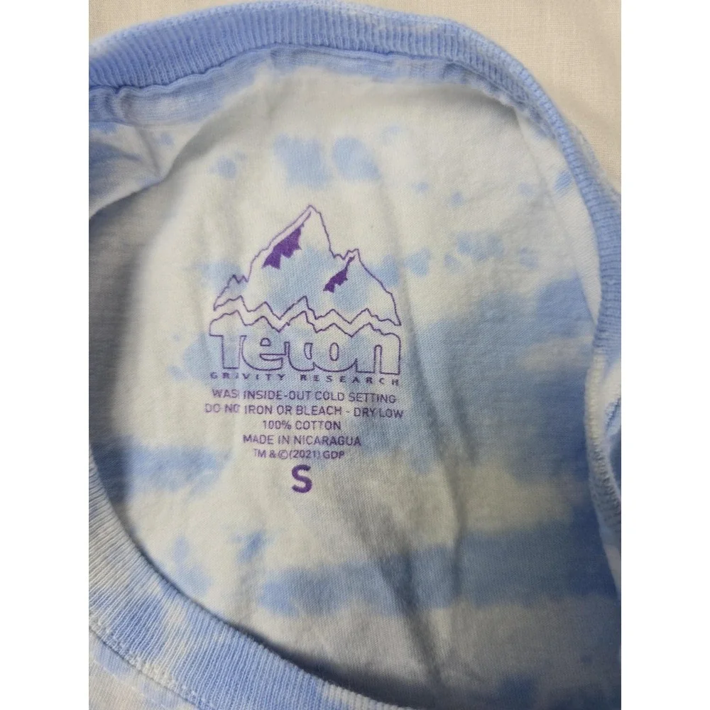 Teton Gravity Research Shirt Mens Small Blue Long Sleeve Grateful Dead Tie Dye